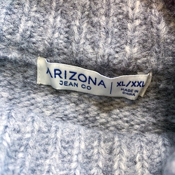 Arizona Jean Company Gray Cable Knit Turtleneck Sweater - Picture 5 of 5